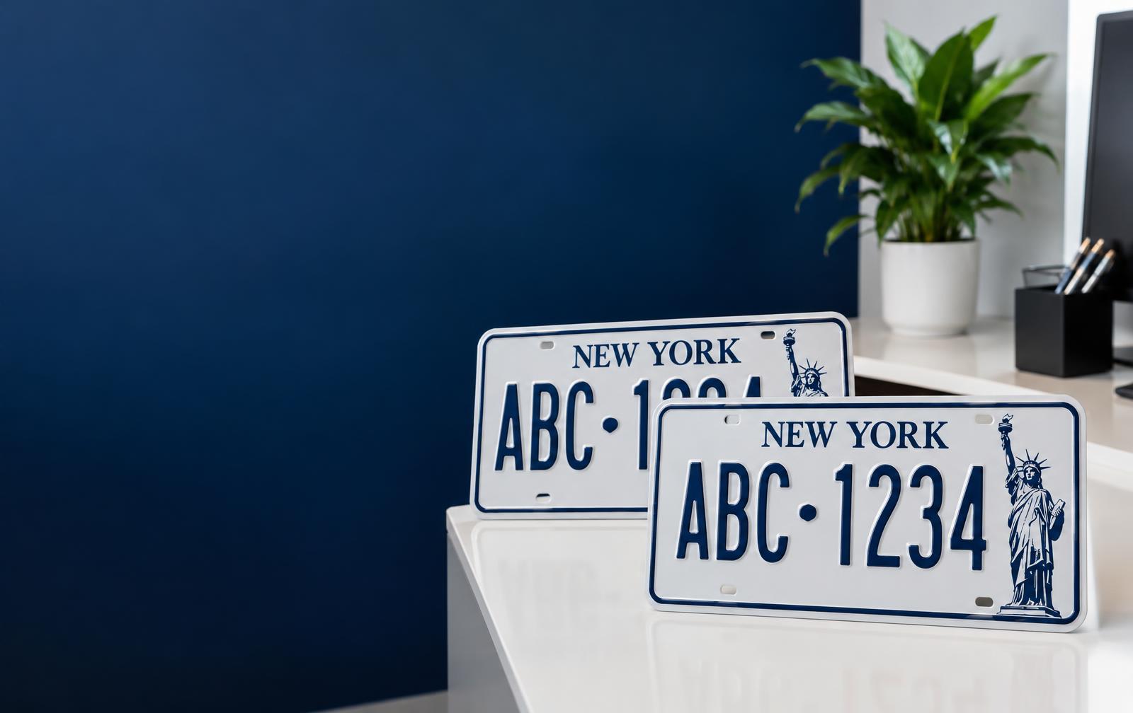 Sample New York license plates